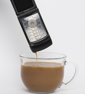 cell phone damaged by coffee